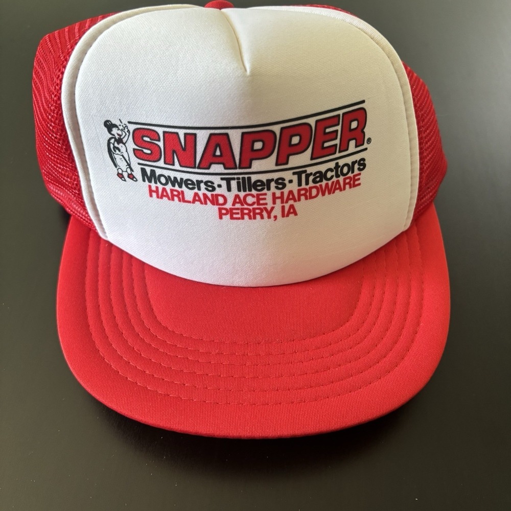 Snapper Ace Hardware‎ Hat Perry IA Work Cap SnapBack Mesh Trucker Designer Award